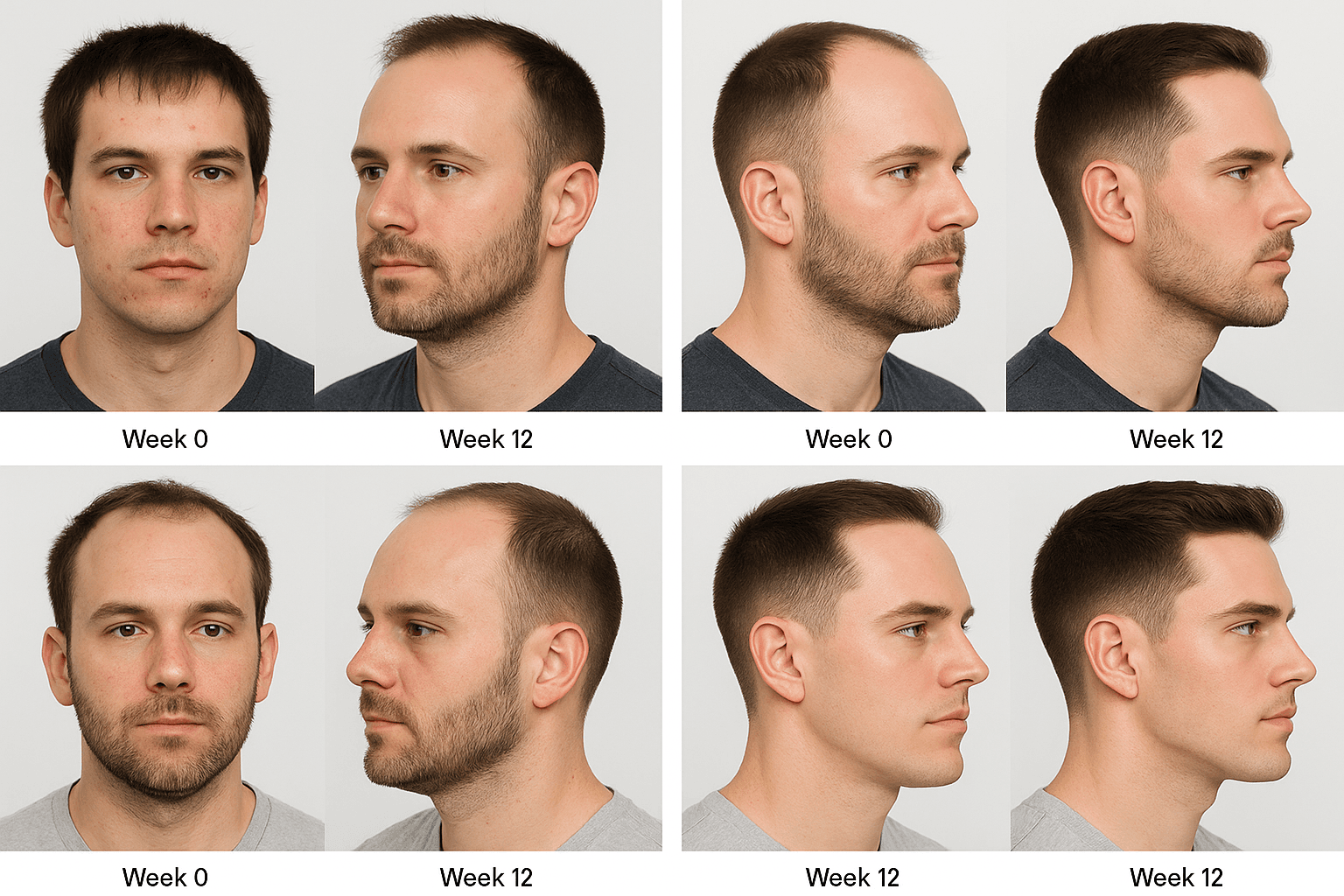 Before and after transformations collage