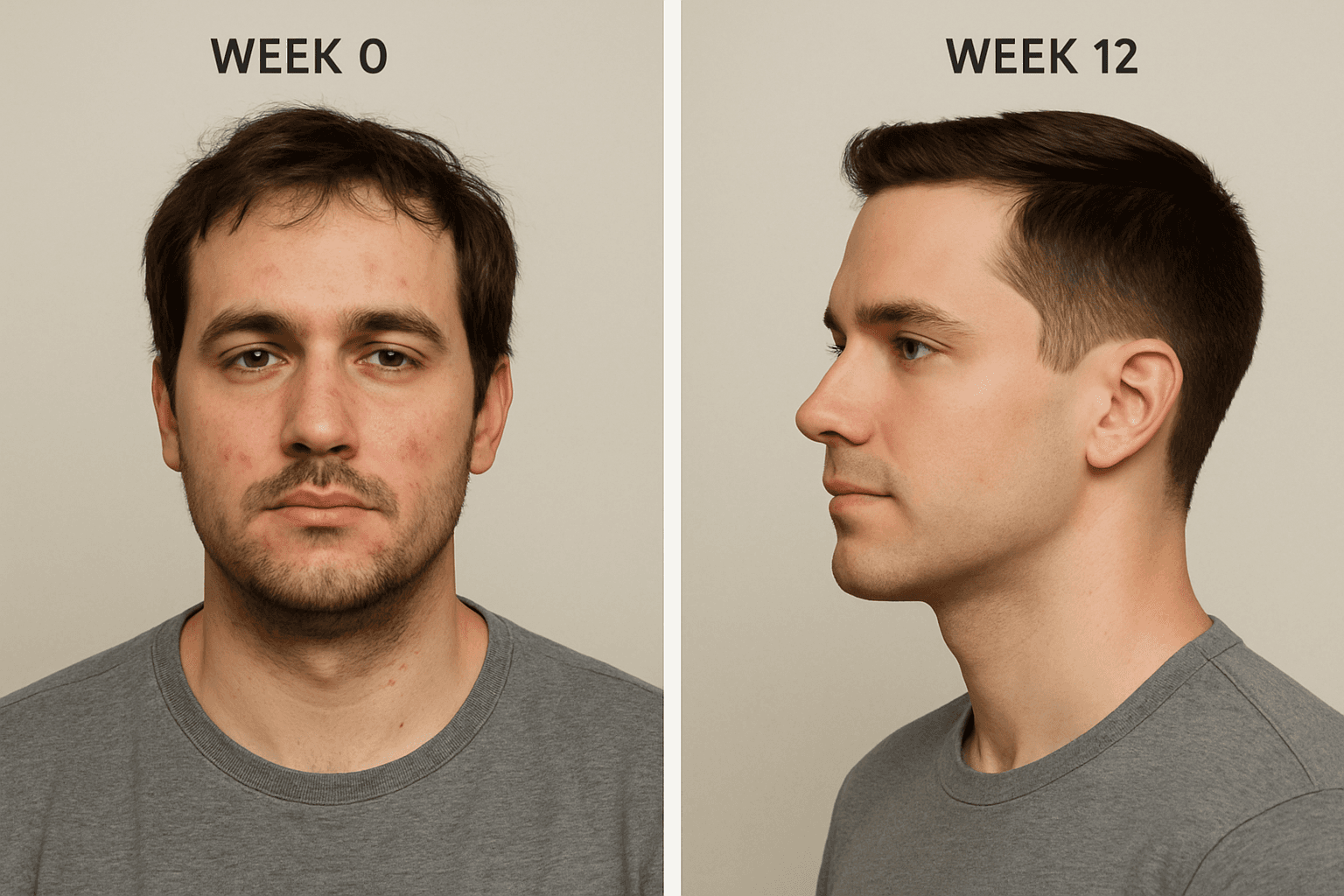 Before and after transformations Tom